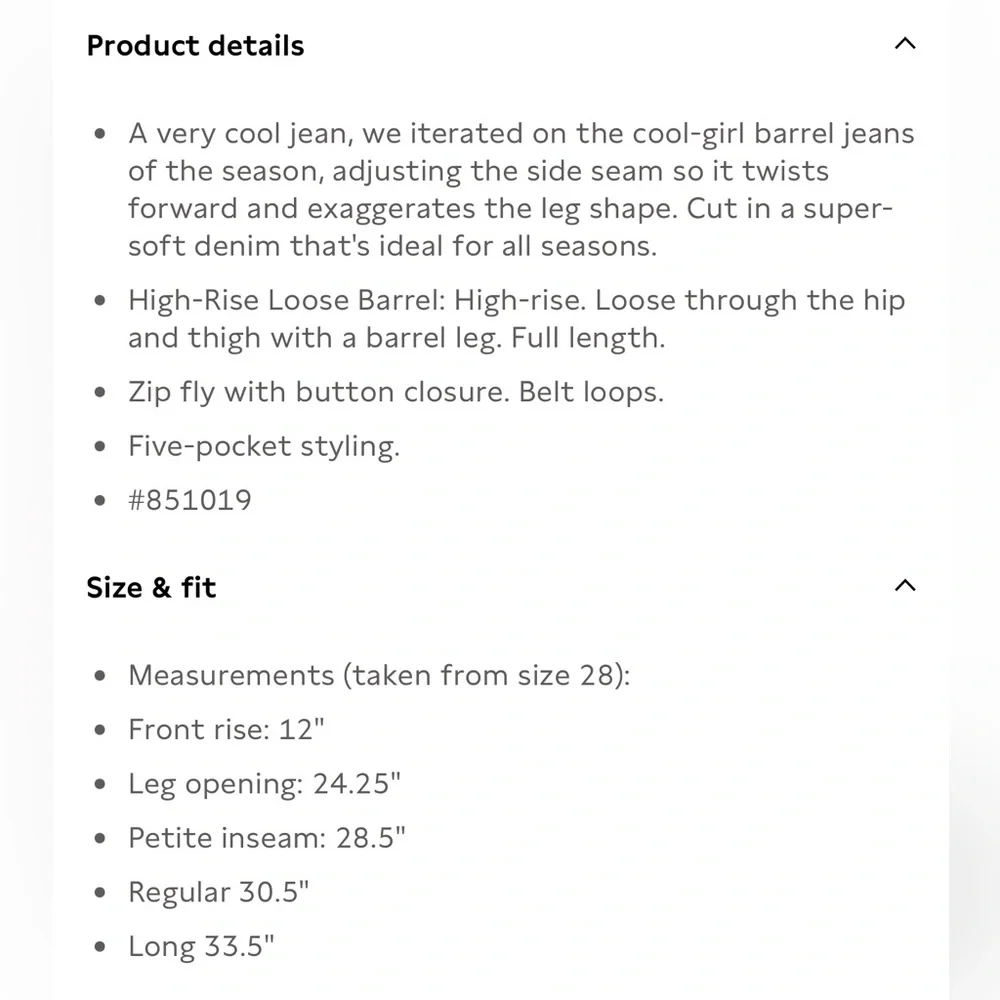 *NEW* BANANA REPUBLIC HIGH RISE LUXE BARREL JEAN WASHED BLACK 2/26 - Picture 7 of 13